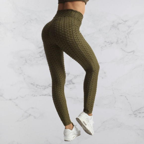 Nel + Lo Pants - NWT Olive Green Anti-Cellulite Compression Leggings